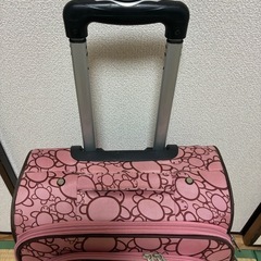 キャリーケース　　ピンク　布　かめの画像