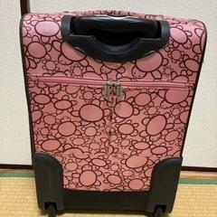 キャリーケース　　ピンク　布　かめの画像