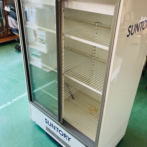 値下げ　SUNTRY サンデン冷蔵ショーケース　MU-195XB 377L 動作品　レトロ　冷蔵庫　ショーケース