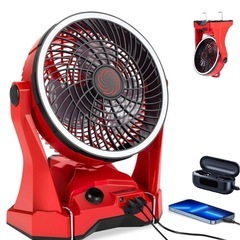 ★新品未使用★ 充電式ファン　コードレス扇風機 互換性のあるマキタ18V 卓上扇風機  の画像