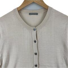 theory luxe セオリーリュクス 無地 秋冬 AW カーディガン コットン ベージュ レディース 38【古着】【中古】【送料無料】の画像
