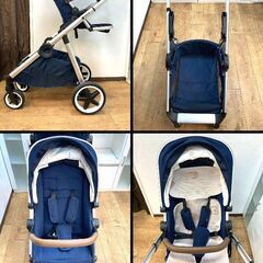 ★双子・兄弟や姉妹に！Qtus 2人乗りベビーカー Q11 オプション品付★の画像