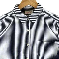 美品 Rouge vif ルージュヴィフ ストライプ 春夏 SS 長袖シャツ コットン ホワイト レディース 36【古着】【中古】【送料無料】の画像