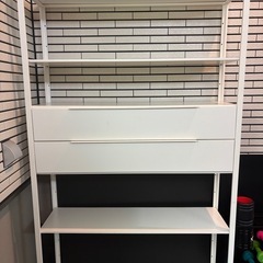 IKEAフィェルキンゲ シェルフユニット 引き出し付き, ホワイト