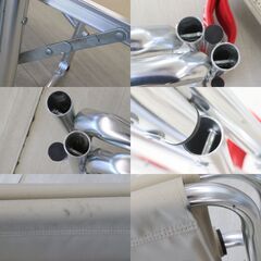 Coleman テーブル付 アルミ キャプテンチェア 170-5808　コールマン　折り畳み　椅子　イス　サイドテーブル　デッキチェアの画像