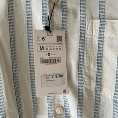 【新品未使用】ZARA 半袖シャツ　Mサイズ の画像