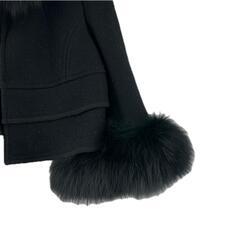 美品 TO BE CHIC トゥービーシック 無地 秋冬 AW ファージャケット ウール/フォックス ブラック レディース【古着】【中古】【送料無料】の画像