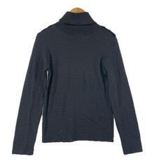 美品 CLAUDIE PIERLOT クローディピエルロ タートルネック ボーダー 秋冬 AW 長袖ニット ウール ブラック レディース 1【古着】【中古】【送料無料】の画像