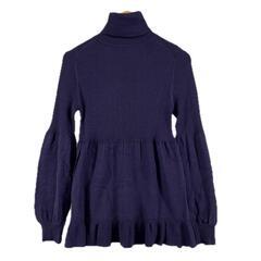 美品 vingtrois バントロア 無地 秋冬 AW 長袖ニット アクリル パープル レディース【古着】【中古】【送料無料】の画像