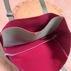 水色&ピンク色トートバッグ☆ほぼ新品の画像