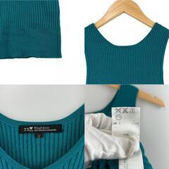 美品 23ku 23区 無地 春夏 SS タンクトップ ウール オリーブ レディース 32 リブVネックタンクトップ【古着】【中古】【送料無料】の画像
