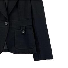 美品 23ku 23区 無地 秋冬 AW テーラードジャケット ウール ブラック レディース 34【古着】【中古】【送料無料】の画像