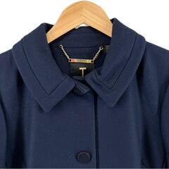 美品 TED BAKER テッドベーカー 無地 秋冬 AW トレンチコート ウール/カシミヤ ネイビー レディース 3【古着】【中古】【送料無料】の画像