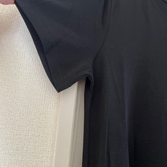 【新品】Aラインゆったりワンピースマキシ丈XL黒の画像