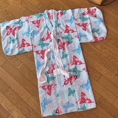 女児　浴衣　ちょうちょ柄　120〜130.cmの画像