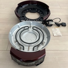 【動作OK／プレート3種・蓋・説明書付】タイガー ホットプレート CQD-A型の画像