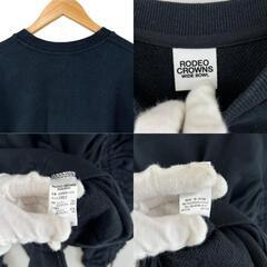 美品 Rodeo Crowns ロデオクラウンズ 無地 秋冬 AW スウェット コットン ブラック レディース F ギャザー袖【古着】【中古】【送料無料】の画像
