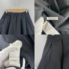 美品 BEAUTY&YOUTH UNITED ARROWS ビューティアンドユースユナイテッドアローズ 無地 オールシーズン スカート コットン ブラック レディース【古着】【中古】【送料無料】の画像