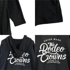 美品 Rodeo Crowns ロデオクラウンズ バックプリント 秋冬 AW カーディガン ポリエステル ブラック レディース F ロングカーディガン【古着】【中古】【送料無料】の画像