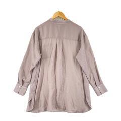 美品 Lila Robe リラローブ バンドカラー 無地 春夏 SS 長袖シャツ ポリエステル ライトピンク レディース F【古着】【中古】【送料無料】の画像