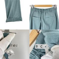 美品 LBC エルビーシー 無地 春夏 SS ワイドパンツ ポリエステル ライトブルー レディース M【古着】【中古】【送料無料】の画像