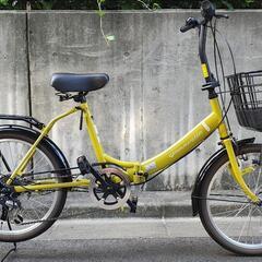 ほとんど新品 20インチ 折り畳み自転車 6段変速の画像