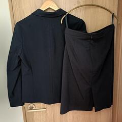 美品 UNIQLO GU スーツ スカート セットアップ 大きいサイズ ネイビー サイズLの画像