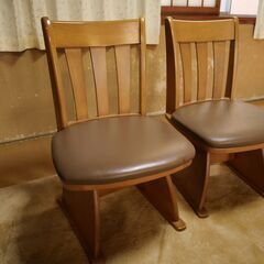 回転ダイニングチェア2脚★中古★の画像