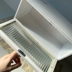 白のカフェ風収納ボックス２個セットの画像