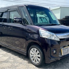 【支払総額19.8万円】h26年式スペーシアカスタム車検令和8年4月機関良好 修復歴無し Bluetooth パワスラ 即日納車ok♩の画像