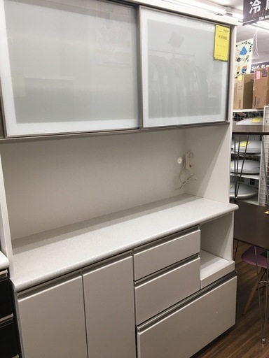 【ジャングルジャングル守口店】食器棚　ホワイト　ニトリ　アルミナ