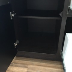 【ジャングルジャングル守口店】食器棚　ダークブラウン　ニトリの画像