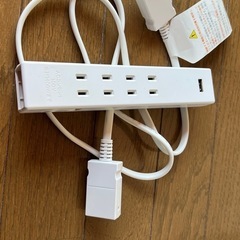 Muji ジョイントタップ2点セット（コンセント4口USB1口＋延長コード1m）の画像