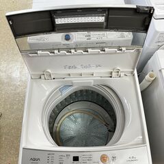アクア 全自動電気洗濯機 AQW-S45G 2018年製 4.5kgの画像
