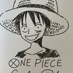 ONE PIECE モンキー・D・直筆サイン色紙の画像