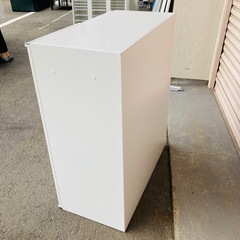 両開き書庫　スチール書庫　収納庫　キャビネット　棚　収納棚　鍵2本付き　オフィス家具の画像