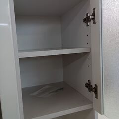 ★リユースのサカイつくば店★TK6074  食器棚 ホワイト H177×D47×W90 クリーニング済みの画像