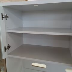 ★リユースのサカイつくば店★TK6074  食器棚 ホワイト H177×D47×W90 クリーニング済みの画像