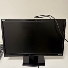 【4点セット】 iiyama／I-O DATA モニター2台＋有線キーボードセットの画像