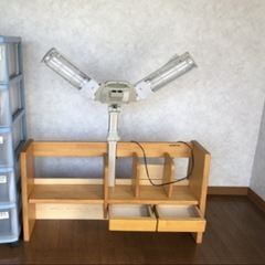 取引中　ニトリ学習机の上　本棚ライト付きの画像