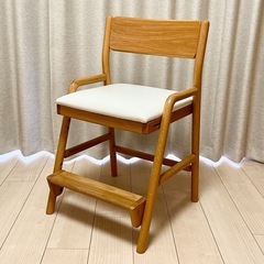 
一生紀 キッズ フィオーレ デスク チェア オーク材 ナチュラル 完成品の画像