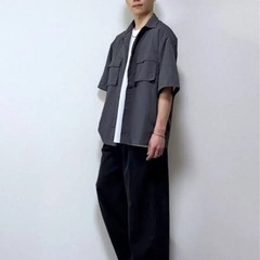 【上下セット】GU メンズ　ドライオーバーサイズ　CPOシャツとパンツ　の画像