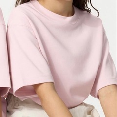 新品☆Tシャツ☆ユニクロ☆エアリズムコットン☆ピンク☆XS-S☆お子様は150☆の画像