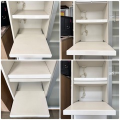 【超美品‼️】定価38万♪ 松田家具 120cm幅ダイニングボード 食器棚 キッチン収納家具 ホワイト♪の画像