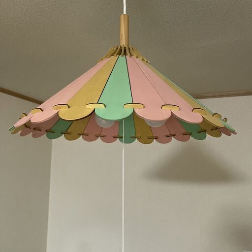 ナカオランプ 木製 ハンドメイド 照明 ペンダントライト NRH-1402 手作り 木のぬくもり 天井照明 LED電球付き