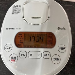【アイリスオーヤマ 炊飯器】【3合炊き】2021年製★クリーニング済み/6ヶ月保証付き【管理番号10508】野の画像