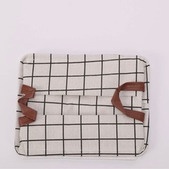 ２個セット　バスケット　収納　チェック　2つセットの画像