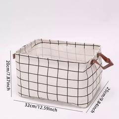 ２個セット　バスケット　収納　チェック　2つセットの画像