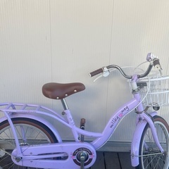 【直接渡し】自転車 18インチ  女の子 パープル　屋内保管 楽天市場】キッズ・ジュニア用自転車（カラーパープル）（自転車