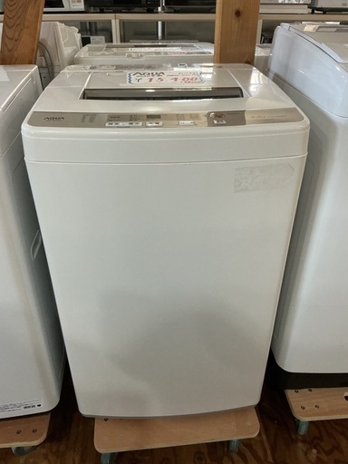 取扱説明書付き✨AQUA 2020年製 6,0㎏　AQW-S60H(W) 白 洗濯機